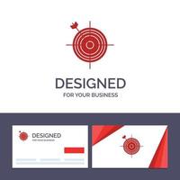 creatief bedrijf kaart en logo sjabloon focus bord pijl pijl doelwit vector illustratie