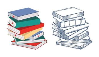 stack van boeken vector illustratie.