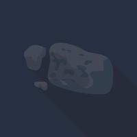 ruimte asteroïde icoon, vlak stijl vector