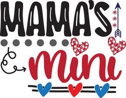 mama's mini, hart, valentijnsdag dag, liefde, worden de mijne, vakantie, vector illustratie het dossier
