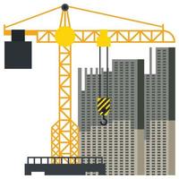 bouw gebouw toren kraan illustratie vector