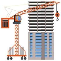 bouw gebouw toren kraan illustratie vector