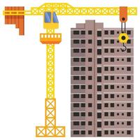 bouw gebouw toren kraan illustratie vector