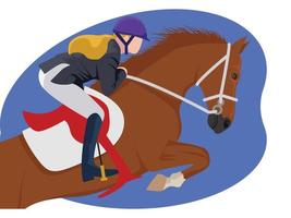 paard renner sport mooi illustratie. vector