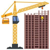 bouw gebouw toren kraan illustratie vector