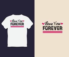 liefde typografie t-shirt ontwerp met vector