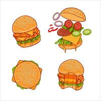 hamburgers vector verzameling