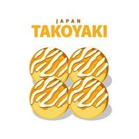 Japans takoyaki voedsel illustratie vector