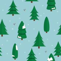 naadloos patroon pijnboom Forrest , Kerstmis boom met sneeuwvlok vector eps10