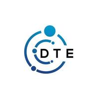 dte brief logo ontwerp Aan wit achtergrond. dte creatief initialen brief logo concept. dte brief ontwerp. vector