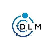 dlm brief logo ontwerp Aan wit achtergrond. dlm creatief initialen brief logo concept. dlm brief ontwerp. vector