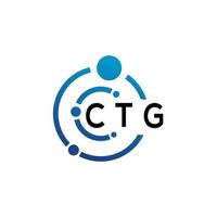 ctg brief logo ontwerp Aan wit achtergrond. ctg creatief initialen brief logo concept. ctg brief ontwerp. vector