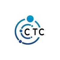 ctc brief logo ontwerp Aan wit achtergrond. ctc creatief initialen brief logo concept. ctc brief ontwerp. vector