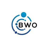 bwo brief logo ontwerp Aan wit achtergrond. bwo creatief initialen brief logo concept. bwo brief ontwerp. vector