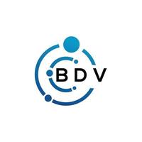 bdv brief logo ontwerp op zwarte achtergrond. bdv creatieve initialen brief logo concept. bdv brief ontwerp. vector