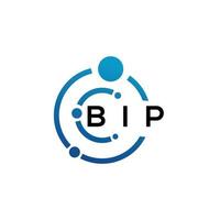 bip brief logo ontwerp Aan wit achtergrond. bip creatief initialen brief logo concept. bip brief ontwerp. vector