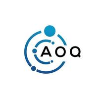 aoq brief logo ontwerp op zwarte achtergrond. aoq creatieve initialen brief logo concept. aoq brief ontwerp. vector