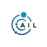 ail brief logo ontwerp Aan zwart achtergrond. ail creatief initialen brief logo concept. ail brief ontwerp. vector