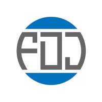 fdj brief logo ontwerp Aan wit achtergrond. fdj creatief initialen cirkel logo concept. fdj brief ontwerp. vector