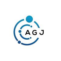 AG brief logo ontwerp op zwarte achtergrond. agj creatieve initialen brief logo concept. agj brief ontwerp. vector