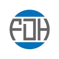 fdh brief logo ontwerp Aan wit achtergrond. fdh creatief initialen cirkel logo concept. fdh brief ontwerp. vector