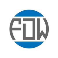 fdw brief logo ontwerp Aan wit achtergrond. fdw creatief initialen cirkel logo concept. fdw brief ontwerp. vector