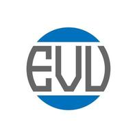 evv brief logo ontwerp Aan wit achtergrond. evv creatief initialen cirkel logo concept. evv brief ontwerp. vector