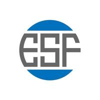 esf brief logo ontwerp Aan wit achtergrond. esf creatief initialen cirkel logo concept. esf brief ontwerp. vector