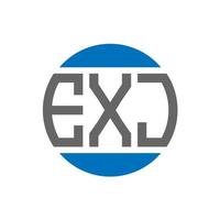 exj brief logo ontwerp Aan wit achtergrond. exj creatief initialen cirkel logo concept. exj brief ontwerp. vector