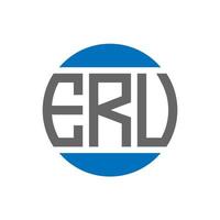 eru brief logo ontwerp Aan wit achtergrond. eru creatief initialen cirkel logo concept. eru brief ontwerp. vector