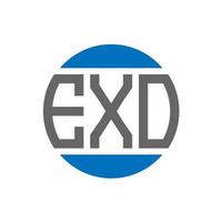 exo brief logo ontwerp Aan wit achtergrond. exo creatief initialen cirkel logo concept. exo brief ontwerp. vector