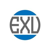 exu brief logo ontwerp Aan wit achtergrond. exu creatief initialen cirkel logo concept. exu brief ontwerp. vector