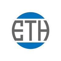 eth brief logo ontwerp Aan wit achtergrond. eth creatief initialen cirkel logo concept. eth brief ontwerp. vector