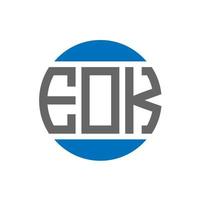 eok brief logo ontwerp Aan wit achtergrond. eok creatief initialen cirkel logo concept. eok brief ontwerp. vector
