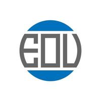 eov brief logo ontwerp Aan wit achtergrond. eov creatief initialen cirkel logo concept. eov brief ontwerp. vector