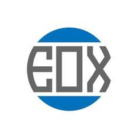 eox brief logo ontwerp Aan wit achtergrond. eox creatief initialen cirkel logo concept. eox brief ontwerp. vector