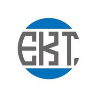 ekt brief logo ontwerp Aan wit achtergrond. ekt creatief initialen cirkel logo concept. ekt brief ontwerp. vector