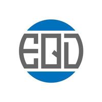 eqd brief logo ontwerp Aan wit achtergrond. eqd creatief initialen cirkel logo concept. eqd brief ontwerp. vector