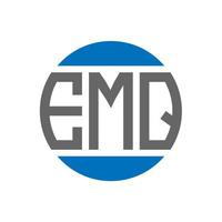 emq brief logo ontwerp Aan wit achtergrond. emq creatief initialen cirkel logo concept. emq brief ontwerp. vector