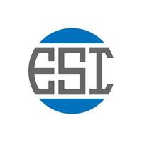 esi brief logo ontwerp Aan wit achtergrond. esi creatief initialen cirkel logo concept. esi brief ontwerp. vector