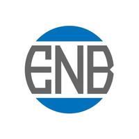 enb brief logo ontwerp Aan wit achtergrond. enb creatief initialen cirkel logo concept. enb brief ontwerp. vector