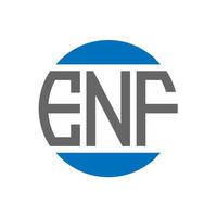 enf brief logo ontwerp Aan wit achtergrond. enf creatief initialen cirkel logo concept. enf brief ontwerp. vector