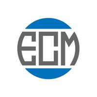 ecm brief logo ontwerp Aan wit achtergrond. ecm creatief initialen cirkel logo concept. ecm brief ontwerp. vector