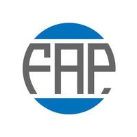 fap brief logo ontwerp Aan wit achtergrond. fap creatief initialen cirkel logo concept. fap brief ontwerp. vector