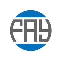 fay brief logo ontwerp Aan wit achtergrond. fay creatief initialen cirkel logo concept. fay brief ontwerp. vector