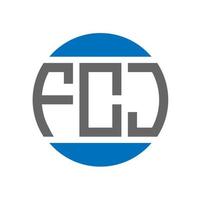 fcj brief logo ontwerp Aan wit achtergrond. fcj creatief initialen cirkel logo concept. fcj brief ontwerp. vector