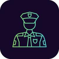 politieagent creatief icoon ontwerp vector