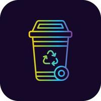 recycling bak creatief icoon ontwerp vector
