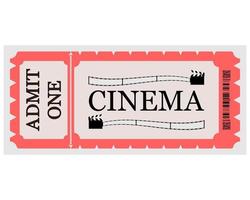 film ticket met bijschriften vector