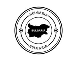 ronde postzegel van bulgarije vector